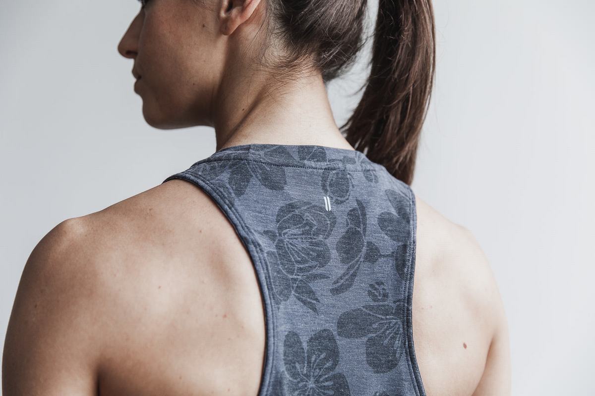 Nobull High-Neck Women's Tank Tops Grey Pink | Australia (QC8962)